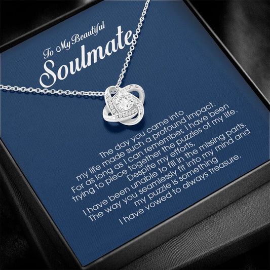 To My Beautiful Soulmate, Love Knot Necklace