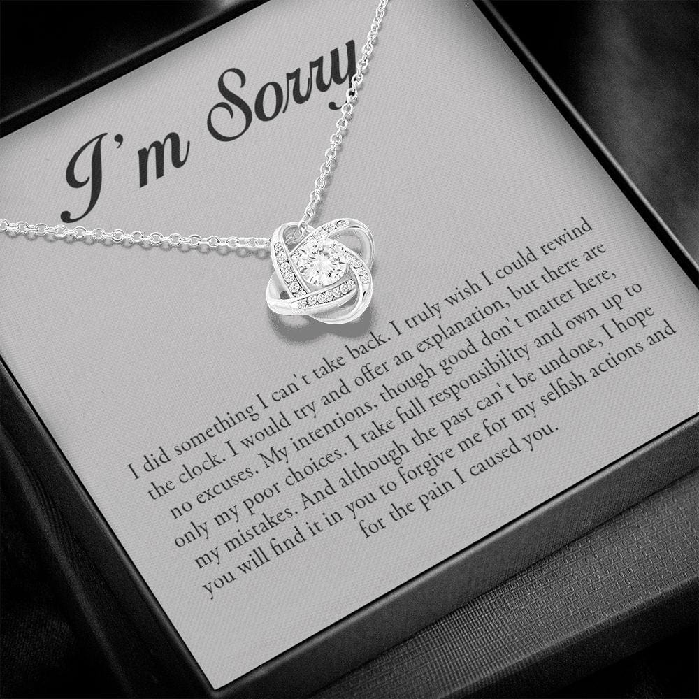 I Am Sorry, Love Knot Necklace