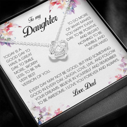 To My Daughter, Love Knot Necklace