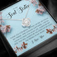 To My Soul Sister, Love Knot Necklace
