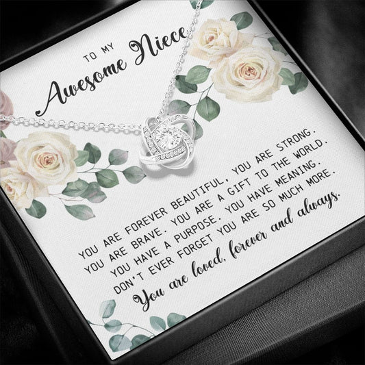 To My Awesome Niece, Love Knot Necklace
