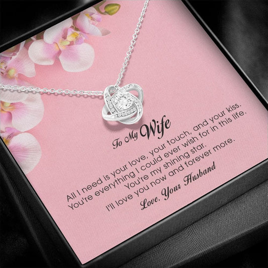 To My Wife, Love Knot Necklace