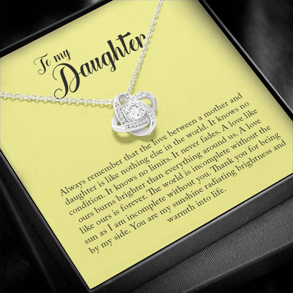 To My Daughter, Love Knot Necklace