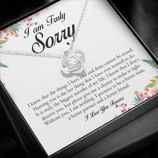 I Am Truly Sorry, Love Knot Necklace