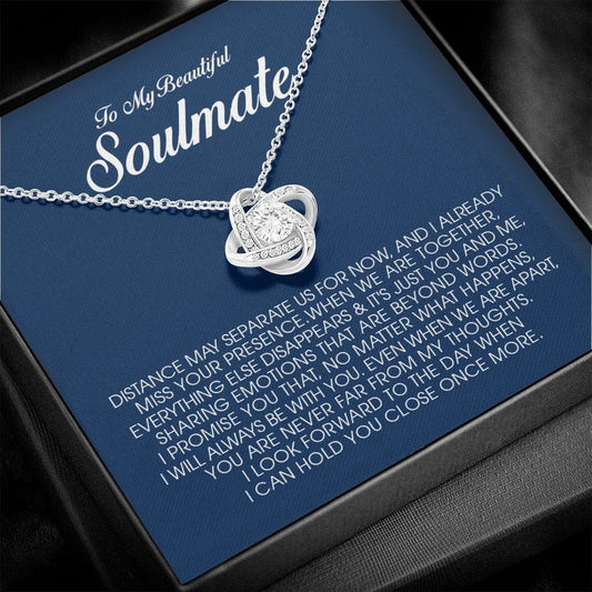 To My Beautiful Soulmate, Love Knot Necklace
