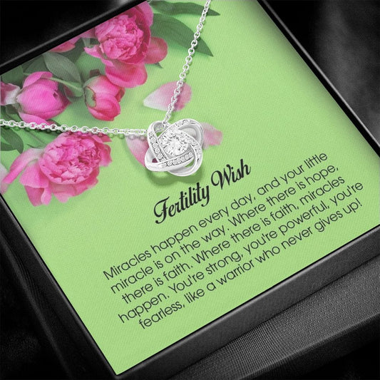 Fertility Wish Gift, Love Knot Necklace