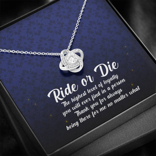 Ride or Die Jewelry, Love Knot Necklace