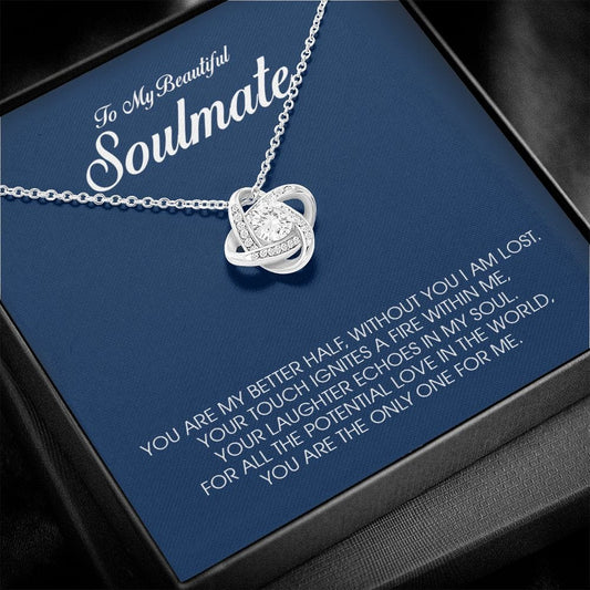 To My Beautiful Soulmate, Love Knot Necklace