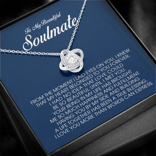 To My Beautiful Soulmate, Love Knot Necklace