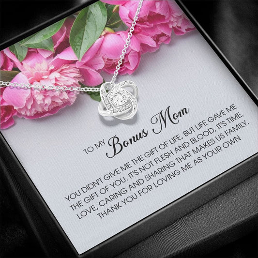 To my Bonus Mom Gift, Love Knot Necklace