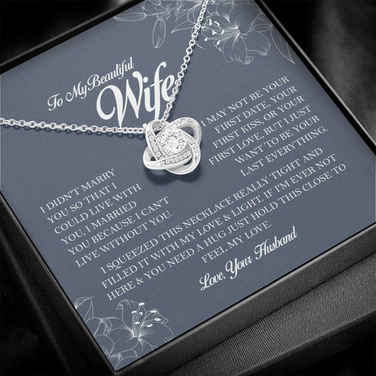 To My Beautiful Wife, Love Knot Necklace
