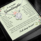 To My Beautiful Granddaughter, Love Knot Necklace