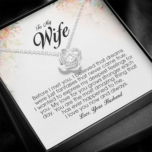 To My Wife, Love Knot Necklace