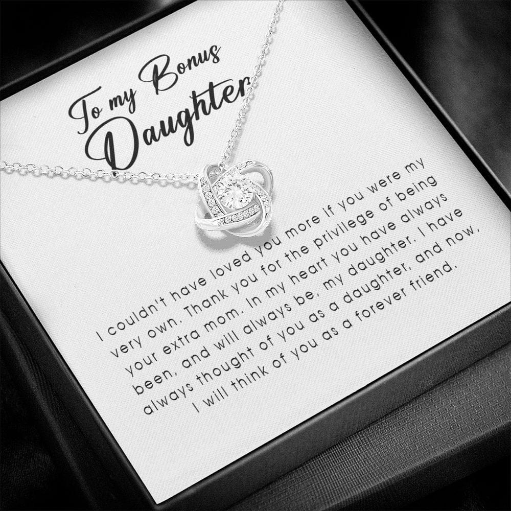 To My Bonus Daughter, Love Knot Necklace