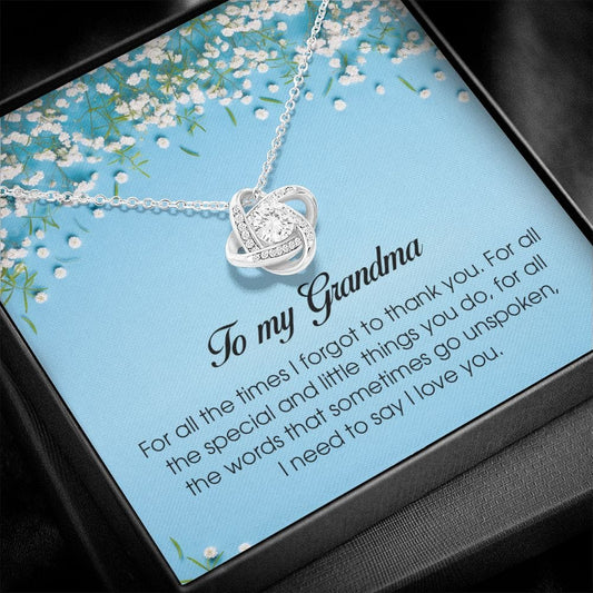 To My Grandma, Love Knot Necklace