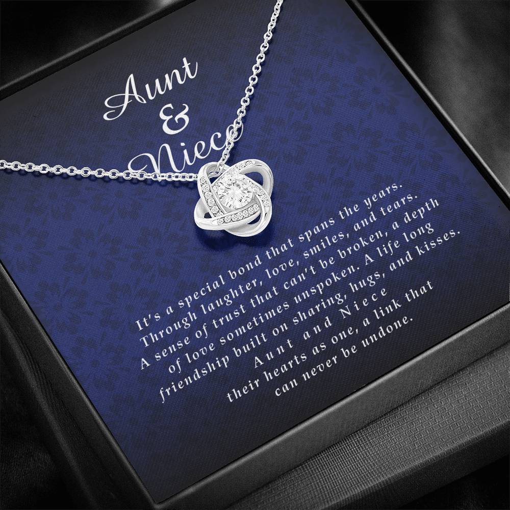 Love Knot Necklace, Aunt and Niece Gift