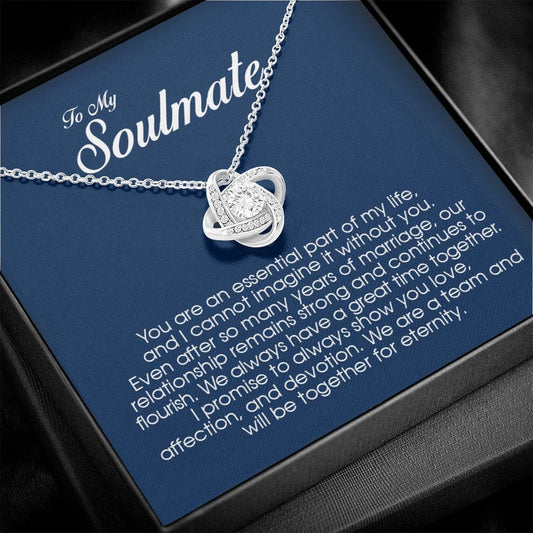 To My Soulmate, Love Knot Necklace