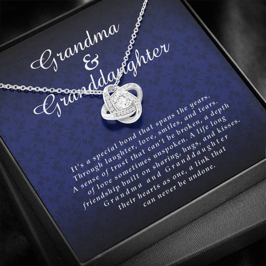 Love Knot Necklace, Grandma and Granddaughter Gift