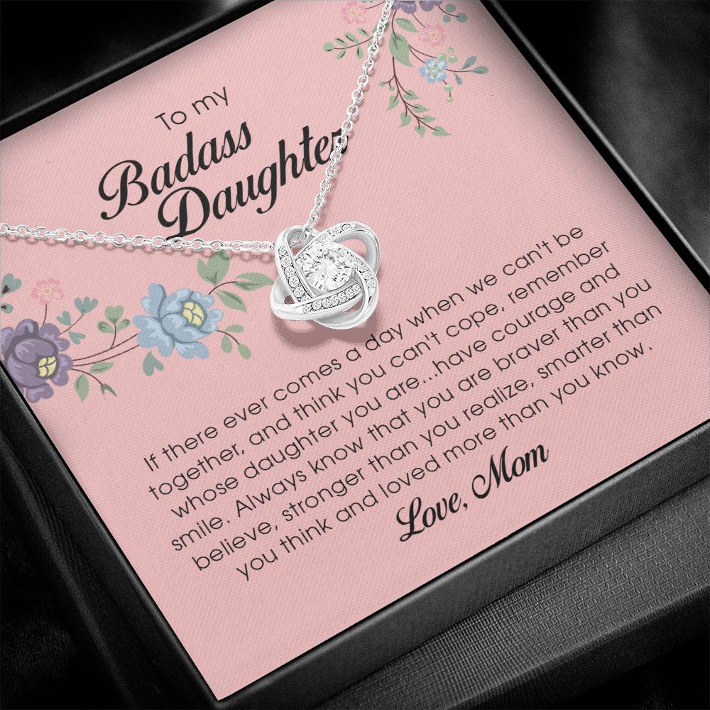 To My Badass Daughter, Love Knot Necklace