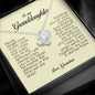 To My Granddaughter, Love Knot Necklace, Gift from Grandma