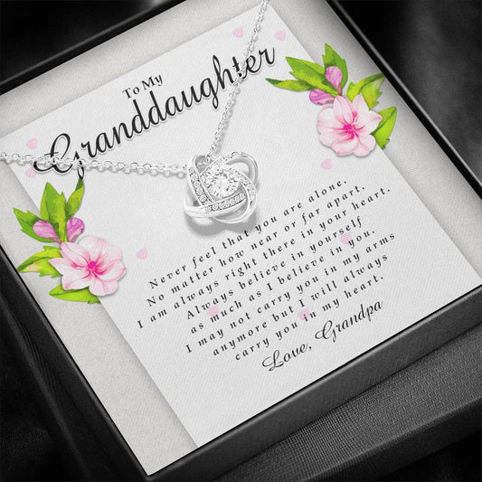 Love Knot Necklace, Granddaughter Gift from Grandpa