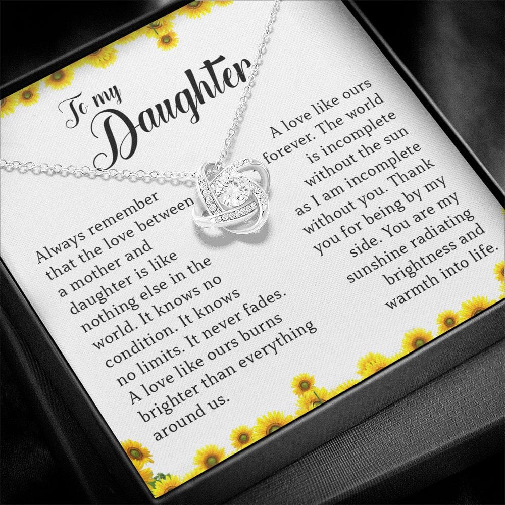 To My Daughter, Love Knot Necklace