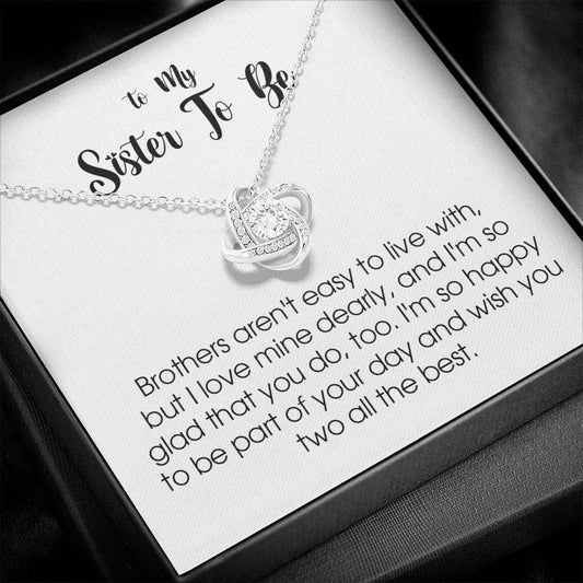 To My Sister In Law, Love Knot Necklace