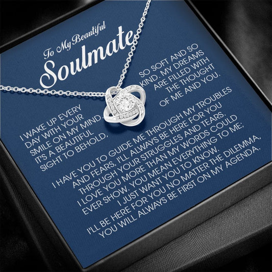 To My Beautiful Soulmate, Love Knot Necklace