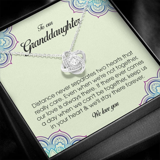To Our Granddaughter, Love Knot Necklace