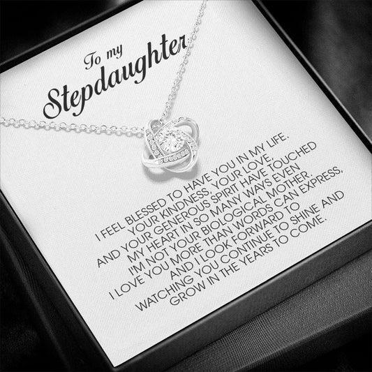 To My Stepdaughter Gift, Love Knot Necklace