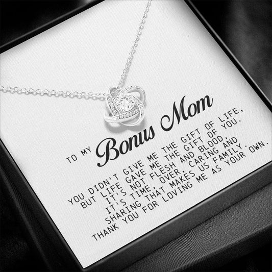 To my Bonus Mom Gift, Love Knot Necklace