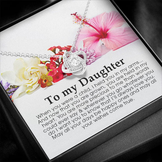 To My Daughter, Love Knot Necklace