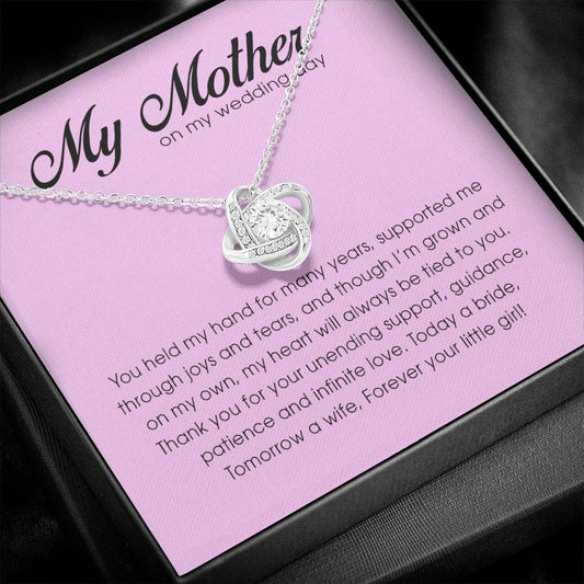 My Mother on My Wedding Day Gift, Love Knot Necklace