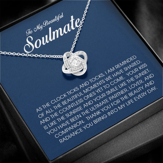To My Beautiful Soulmate, Love Knot Necklace