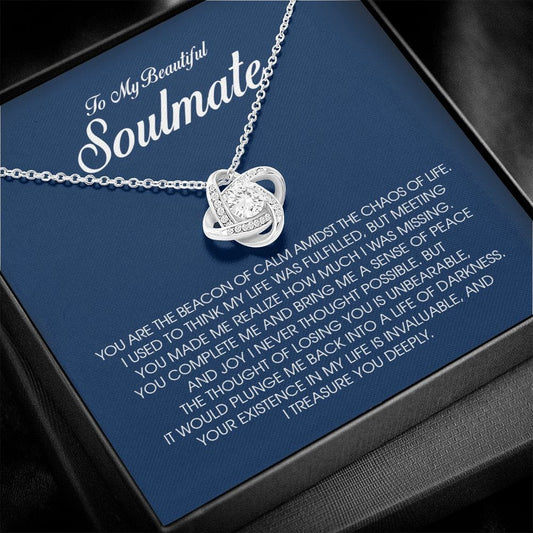 To My Beautiful Soulmate, Love Knot Necklace