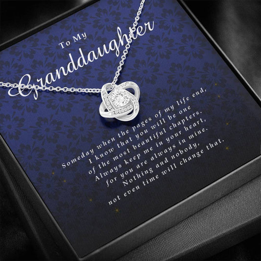 Love Knot Necklace, Gift for Granddaughter from Grandma and Grandpa