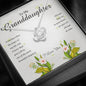 Love Knot Necklace, Jewelry Card for Granddaughter
