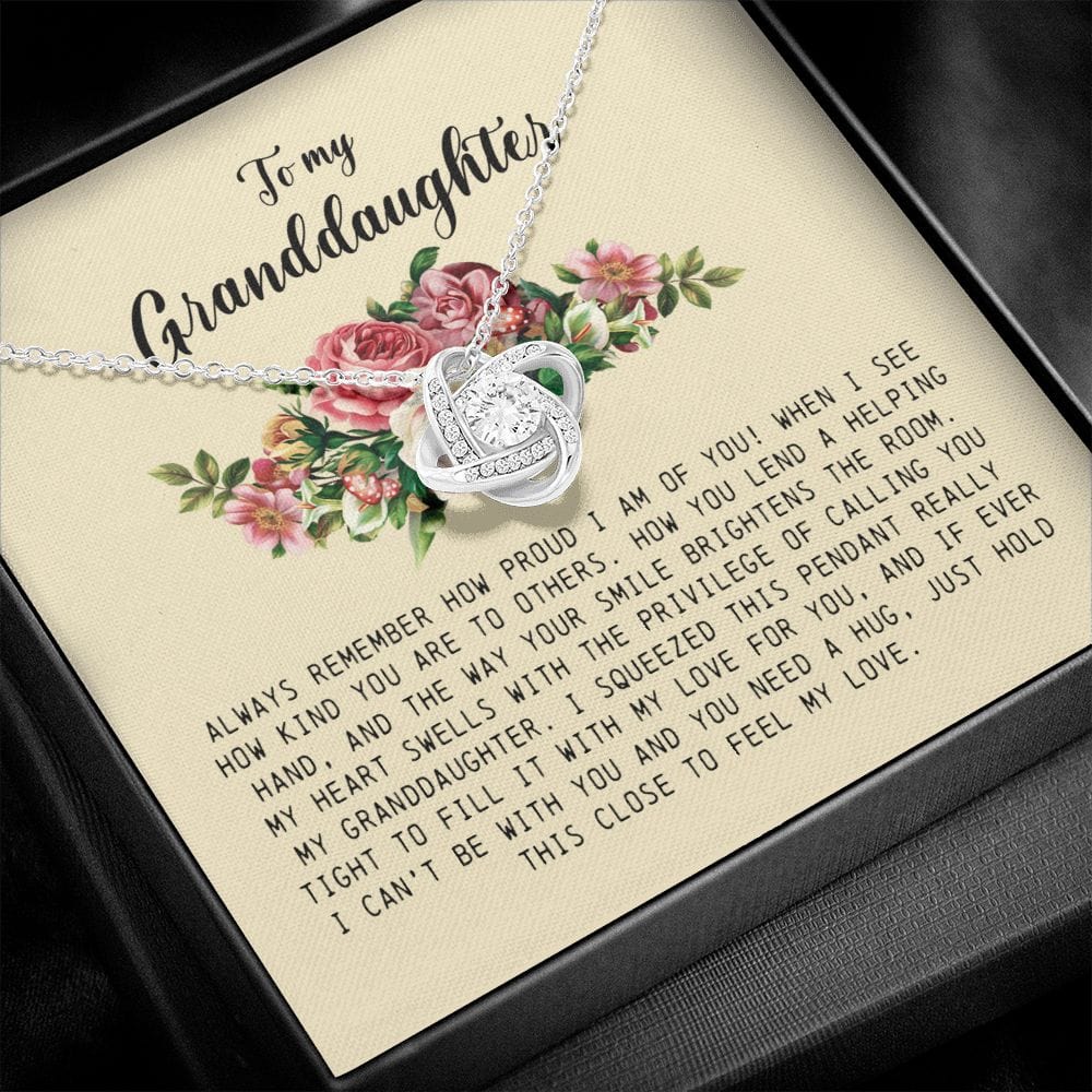 To My Granddaughter, Love Knot Necklace