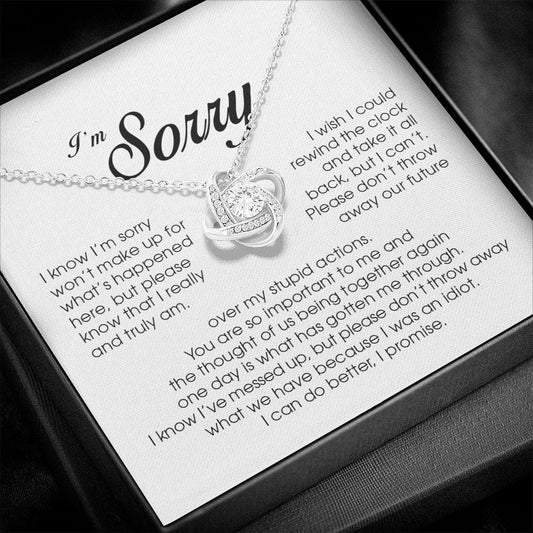 I'm Sorry Gift, Love Knot Necklace