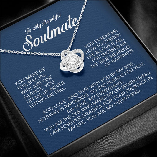 To My Beautiful Soulmate, Love Knot Necklace