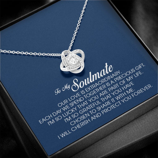 To My Soulmate, Love Knot Necklace