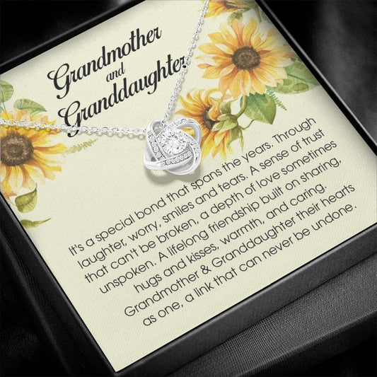 Grandmother and Granddaughter Gift, Love Knot Necklace