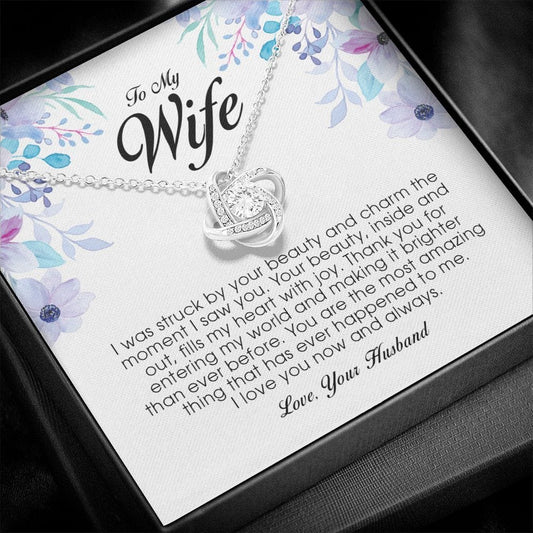 To My Wife, Love Knot Necklace