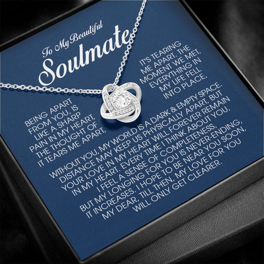 To My Beautiful Soulmate, Love Knot Necklace