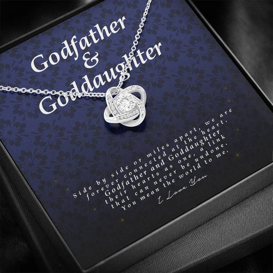 Godfather and Goddaughter Gift, Love Knot Necklace