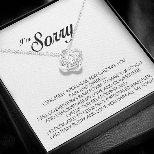 I'm Sorry Gift, Love Knot Necklace