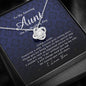 Love Knot Necklace, To My Aunt, Gift from Bride, Wedding Day Gift from Niece