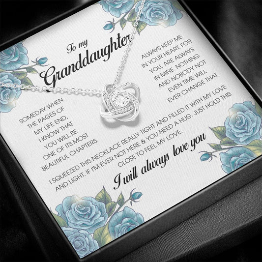 To My Granddaughter, Love Knot Necklace