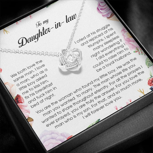 To My Daughter In Law, Love Knot Necklace