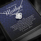 Love Knot Necklace, To My Amazing Mother on My Wedding Day, Wedding Gift from Daughter, Gift from Bride